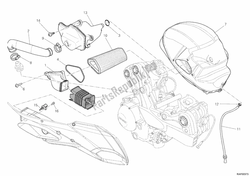 Tutte le parti per il Presa del Ducati Multistrada 1200 S Sport USA 2012